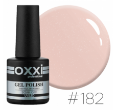 Oxxi gel polish #182 (soft peachy pink, micro shine)