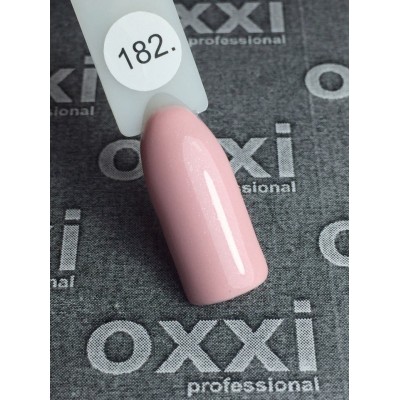 Oxxi gel polish #182 (soft peachy pink, micro shine)