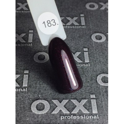 Oxxi gel polish #183 (dark, with barely noticeable micro-shine)