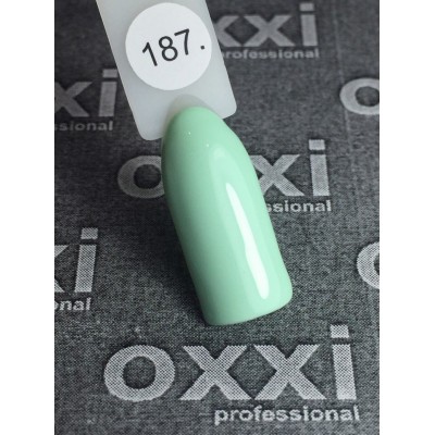 Oxxi gel polish #187 (pale lettuce-green)