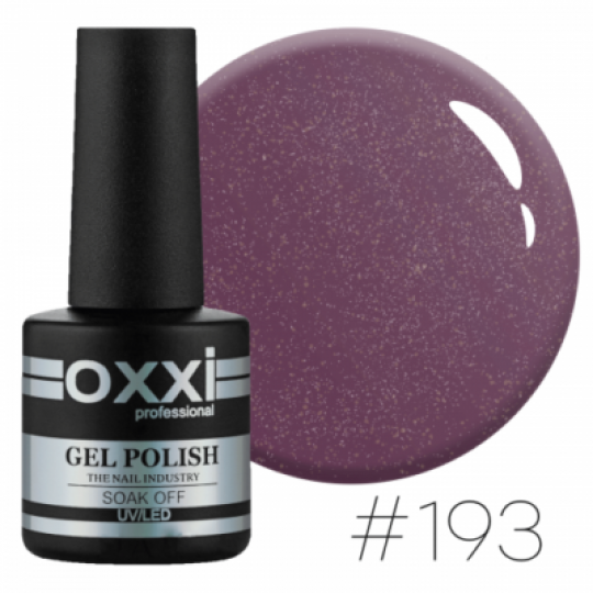 Oxxi gel polish #193 (purple with micro-shine)