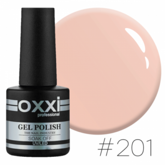 Гель лак Oxxi №201 (светлый персиково-розовый)