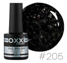 Oxxi gel polish #205 (black, with micro-shine)