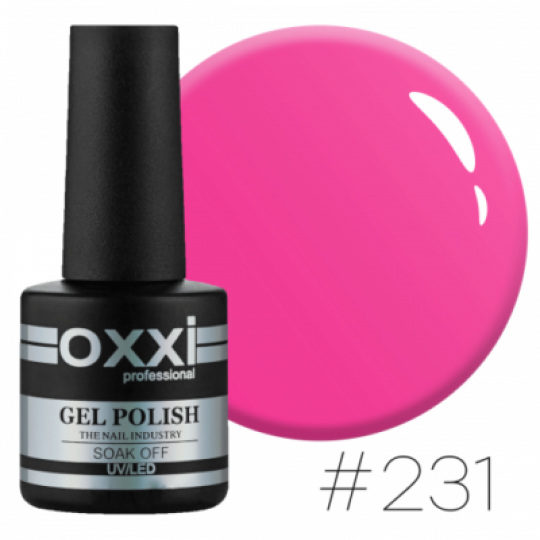 Oxxi gel polish #231 (bright pink)