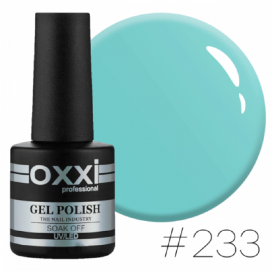 Oxxi gel polish #233 (light green, mint green)