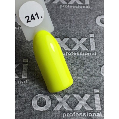 Гель лак Oxxi №241 (яркий лимонно-желтый, неоновый)