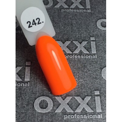 Oxxi gel polish #242 (bright orange, neon)