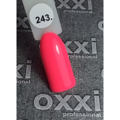 Гель лак Oxxi №243 (яркий розовый, неоновый)