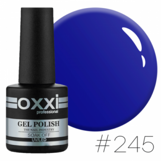 Oxxi gel polish #245 (bright blue, neon)
