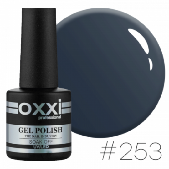 Oxxi gel polish #253 (dimmed green-gray)