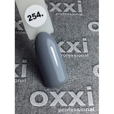 Oxxi gel polish #254 (slightly greenish gray)
