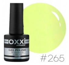 Oxxi gel polish #265 (light lettuce-green yellow)