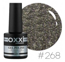 Oxxi gel polish #268 (black, micro-shine)