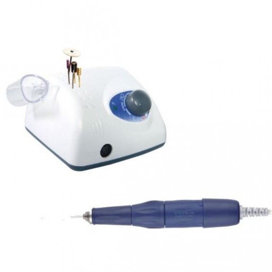 Saeshin Strong 210 nail drill with 105LN Blue handpiece, 45K