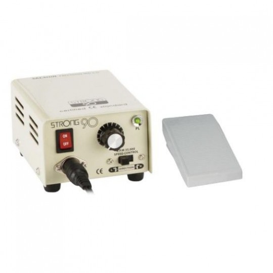 Saeshin Strong 90N (Beige) nail drill with 102L handpiece, 35K
