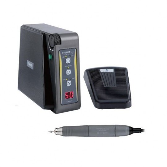 Saeshin Traus B111 nail drill with H450 handpiece, 45K + speed pedal