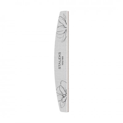 Mineral crescent nail file Staleks EXPERT 40 100/180 grit, 25 pcs