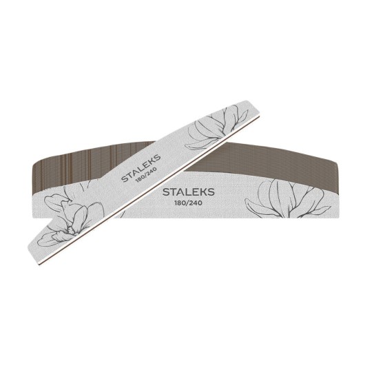 Mineral crescent nail file Staleks EXPERT 40 180/240 grit, 25 pcs