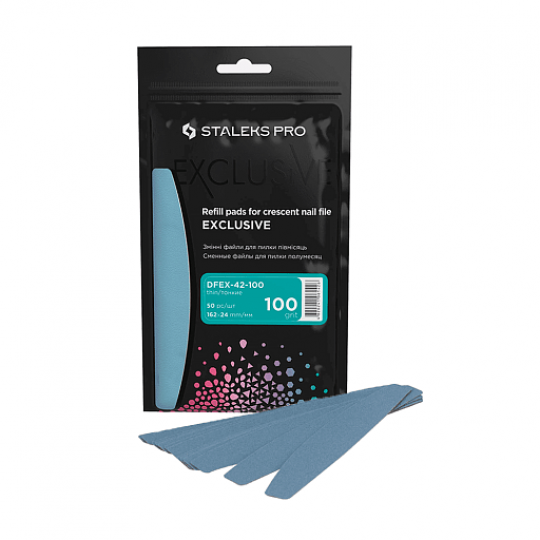 A set of replacement files for a file (crescent) 100 grit Staleks EXCLUSIVE 42 - 50pcs, DFEX-42-100