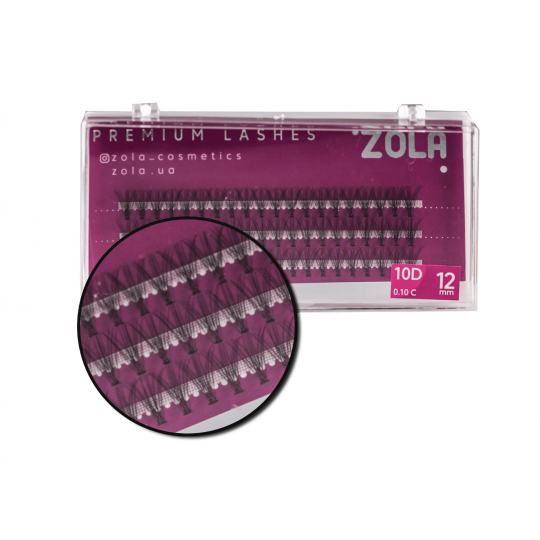 Zola Eyelashes in bundles 10D (12mm)