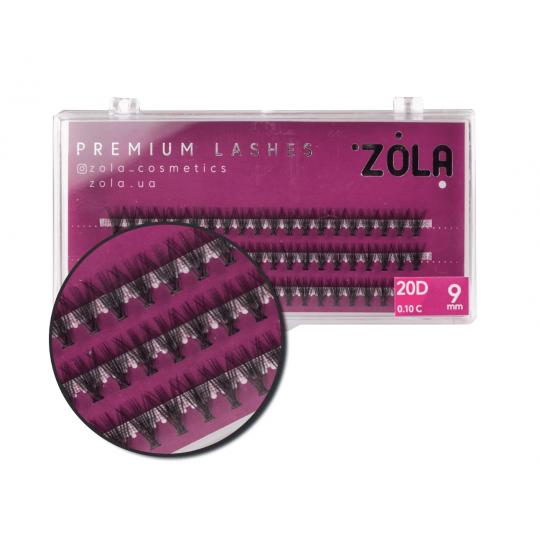 Zola Eyelashes in bundles 20D (9mm)