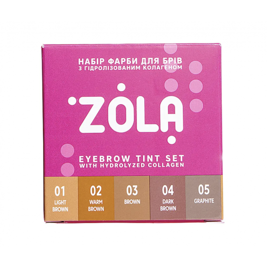 Zola Набор красок для бровей в саше (5х5мл)