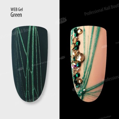 Gel spider web green PNB / UV / LED Web Gel Green