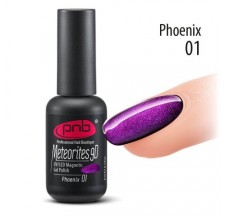 Magnetic gel polish PNB Meteorites 01 Phoenix