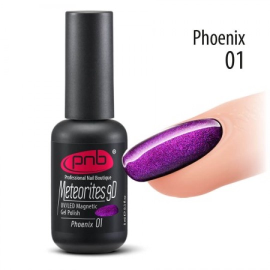 Magnetic gel polish PNB Meteorites 01 Phoenix